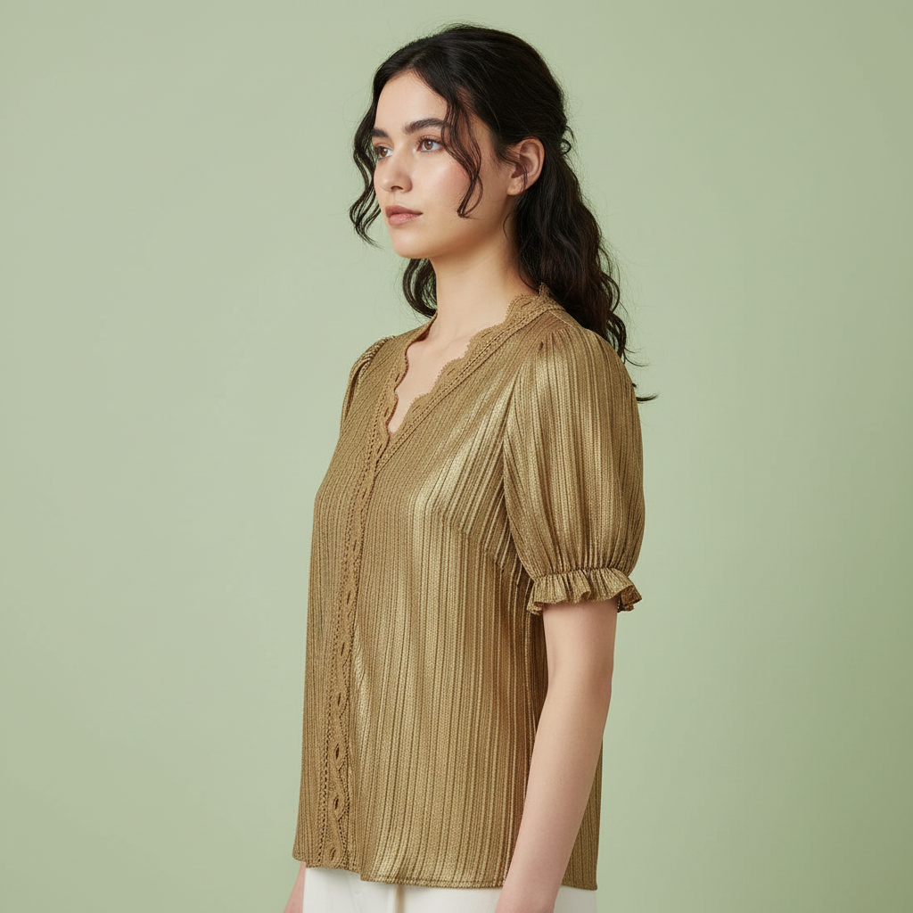 Astrid | Chemisier Femme Chic en Dentelle Été