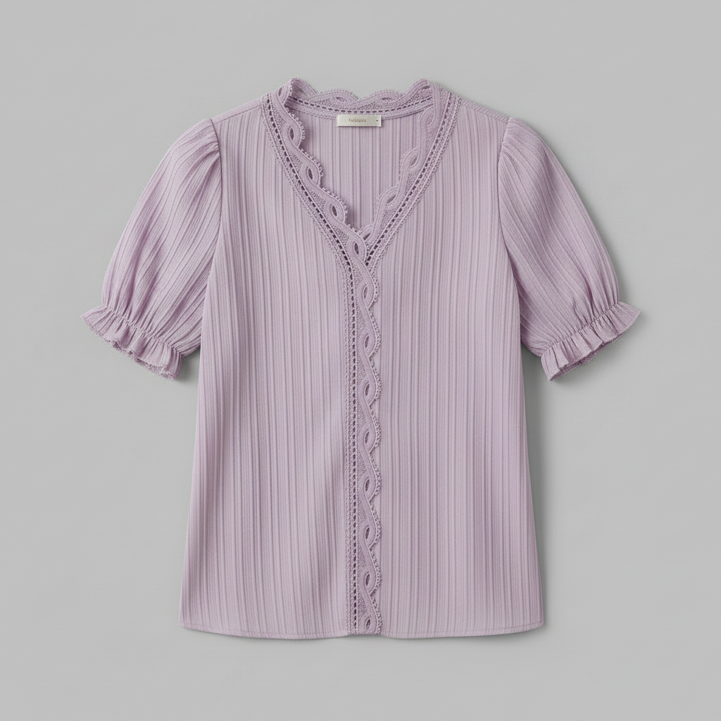 Astrid | Chemisier Femme Chic en Dentelle Été