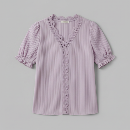 Astrid | Chemisier Femme Chic en Dentelle Été