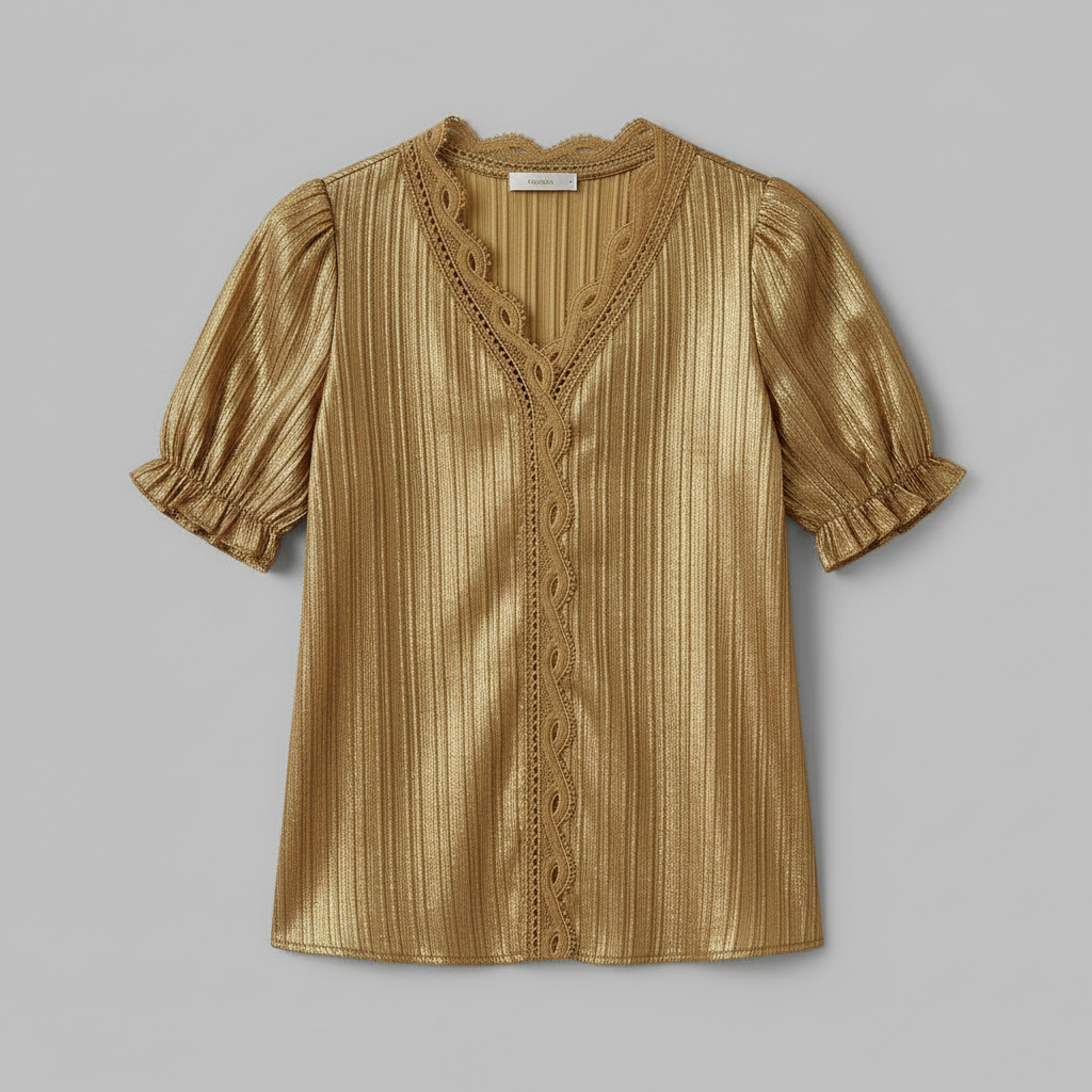 Astrid | Chemisier Femme Chic en Dentelle Été