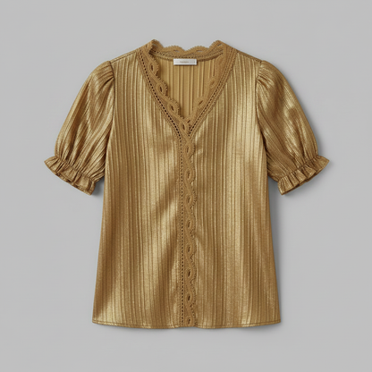 Astrid | Chemisier Femme Chic en Dentelle Été