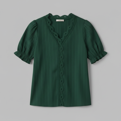 Astrid | Chemisier Femme Chic en Dentelle Été