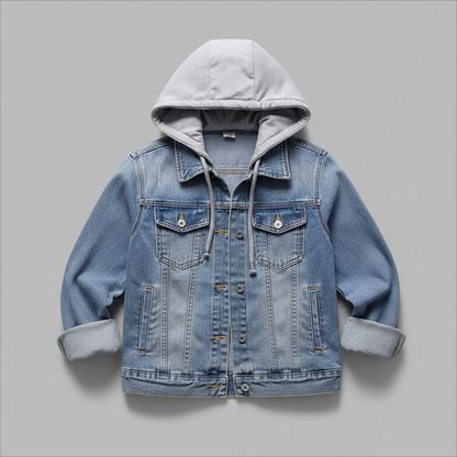 Veste En Jean Femme Avec Capuche Amovible | Veste Décontractée