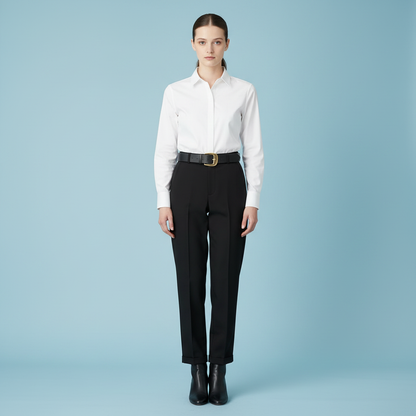 Pantalon Élégant Femme | Pantalon de Bureau Taille Haute
