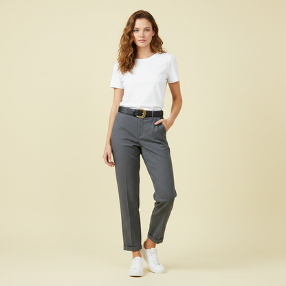 Pantalon Élégant Femme | Pantalon de Bureau Taille Haute